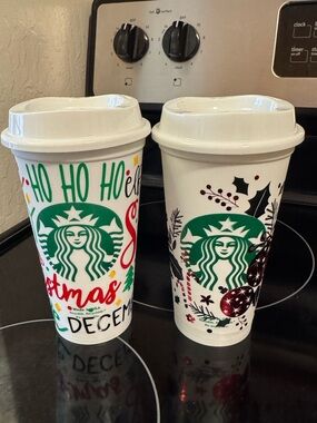Starbucks Customized Christmas Plastic Cups – 16 oz Grande Size